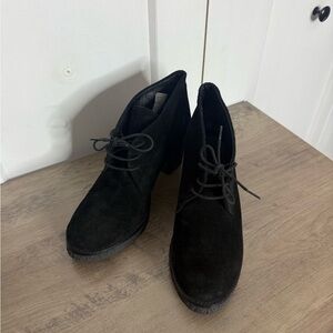 Browns | Black Leather Suede Heeled Ankle Boots - Like New - EU39/ US 8